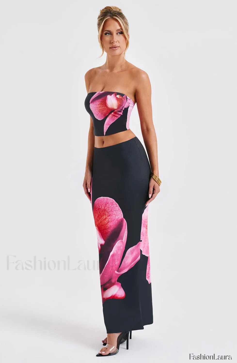 Allegra Top - Trendy Black Floral Print - Image 24