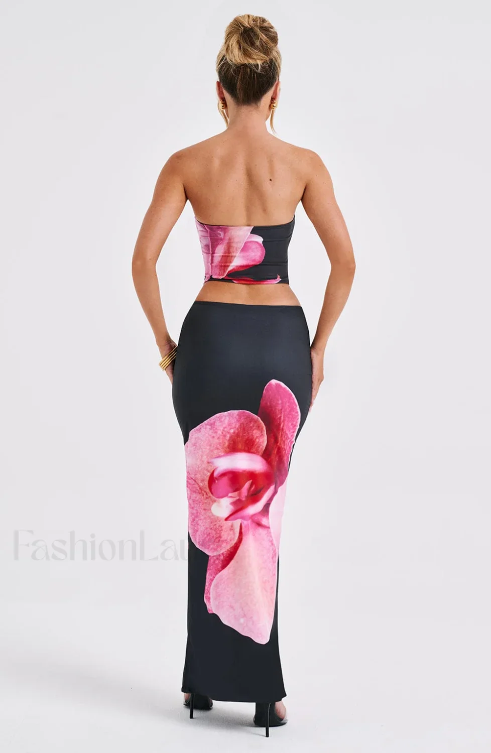 Allegra Top - Trendy Black Floral Print - Image 3