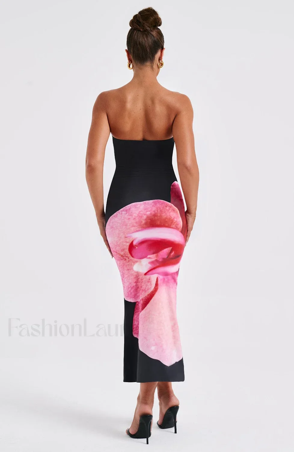 Allegra Midi Dress Trendy - Black Floral Print - Image 5