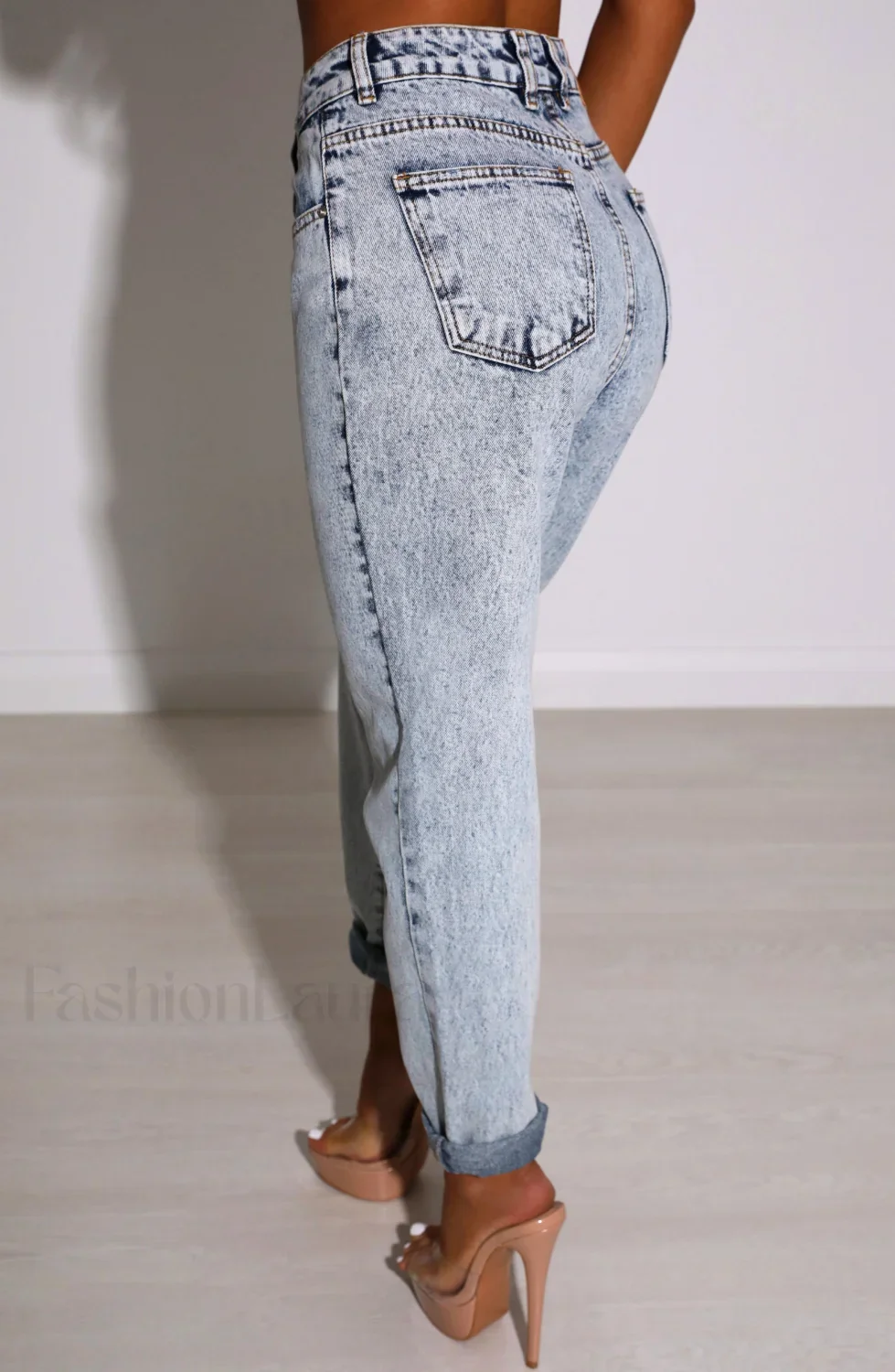 Ali Boyfriend Jeans Trendy - Acid Blue - Image 6