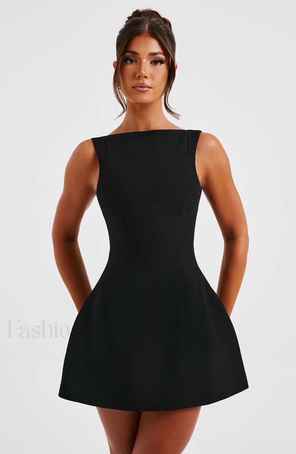 Alana Mini Graceful Dress - Black - Image 14