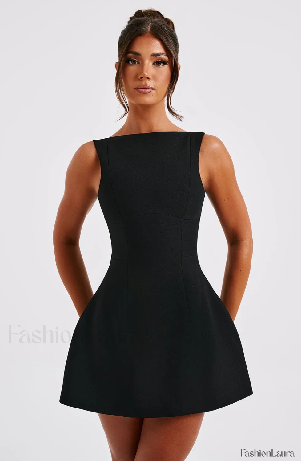 Alana Mini Graceful Dress - Black - Image 21