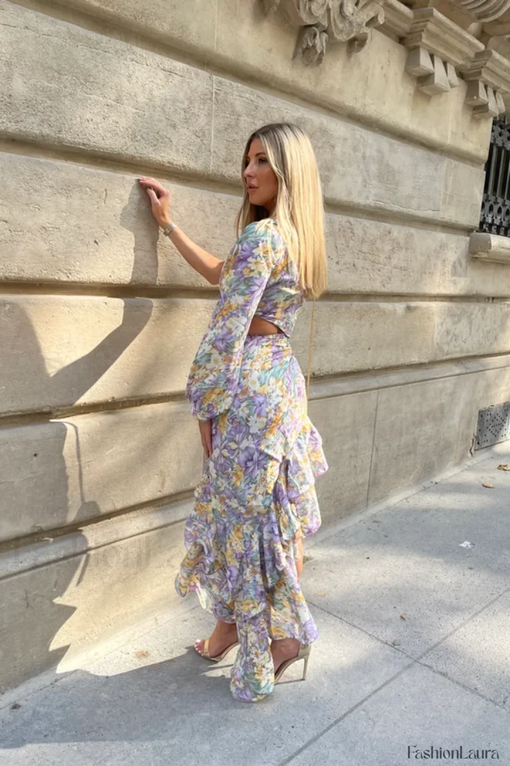Cassidy One Shoulder Charming Floral Maxi Dress - Image 27