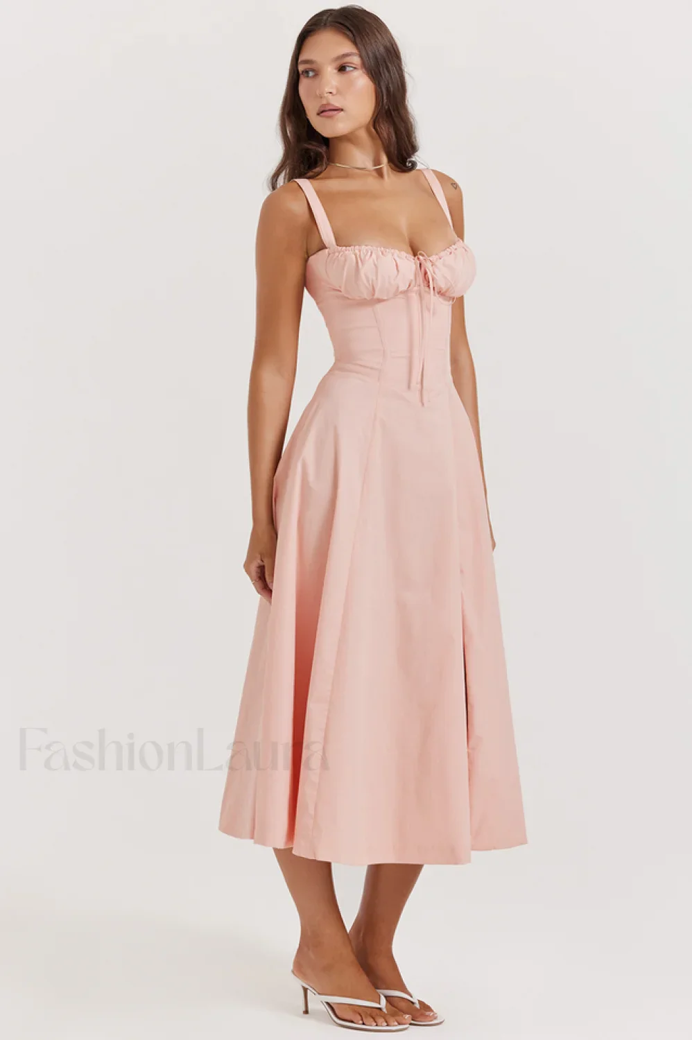 Carmen Pink Stylish Tunic Sundress - Image 3