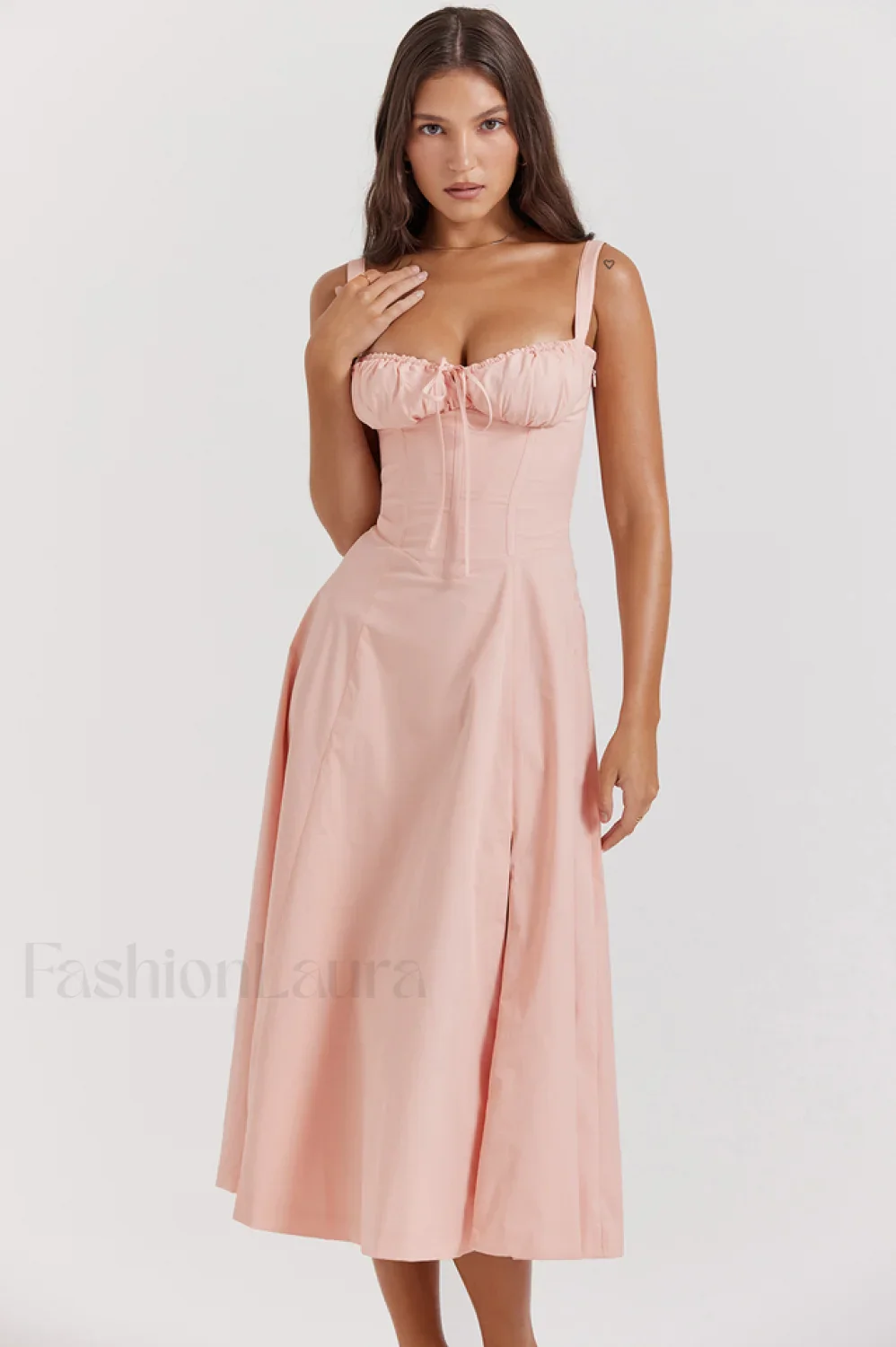 Carmen Pink Stylish Tunic Sundress - Image 5
