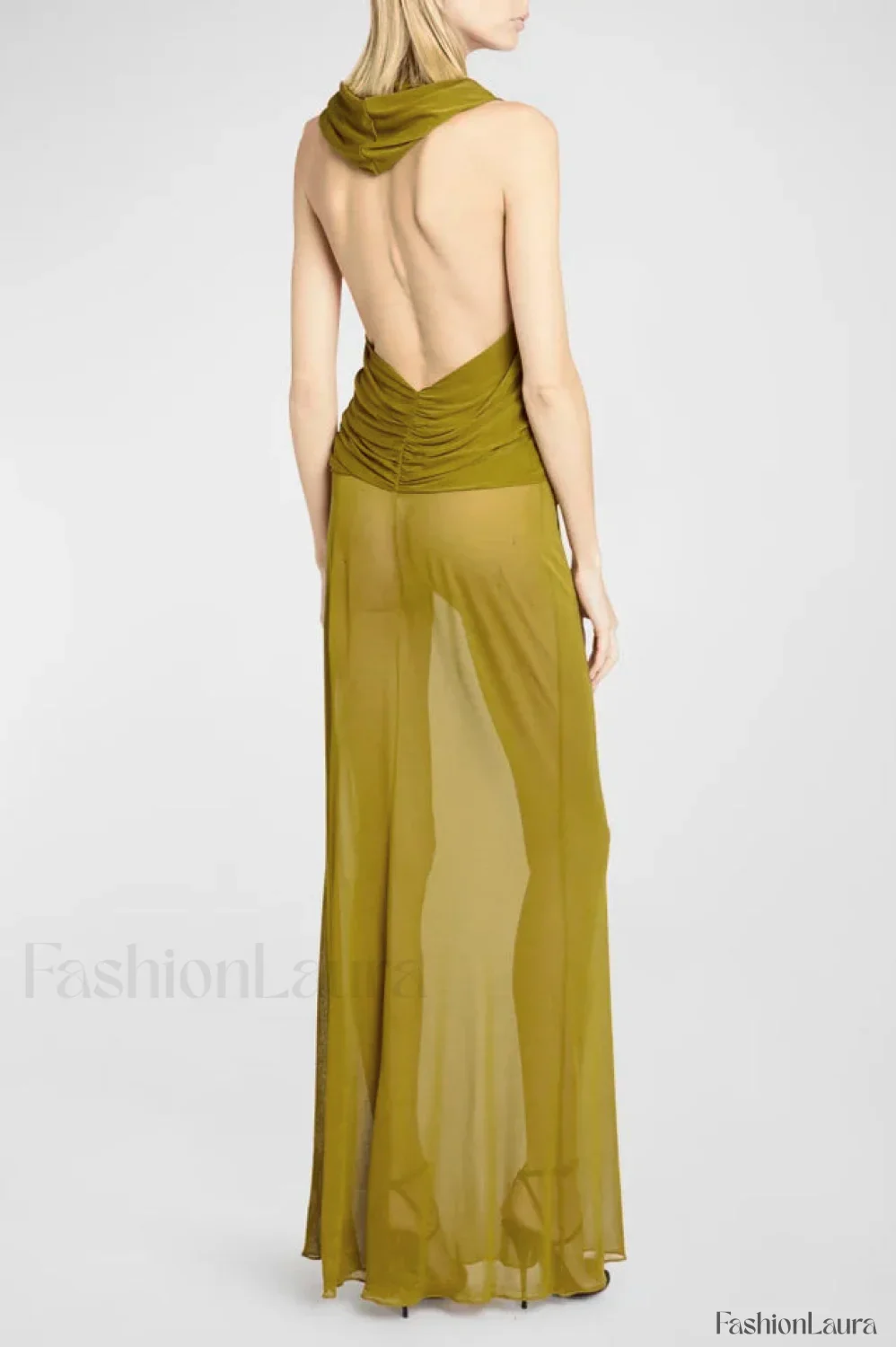 Carleigh Ruche Maxi Charming Dress With Headscarf - Image 44