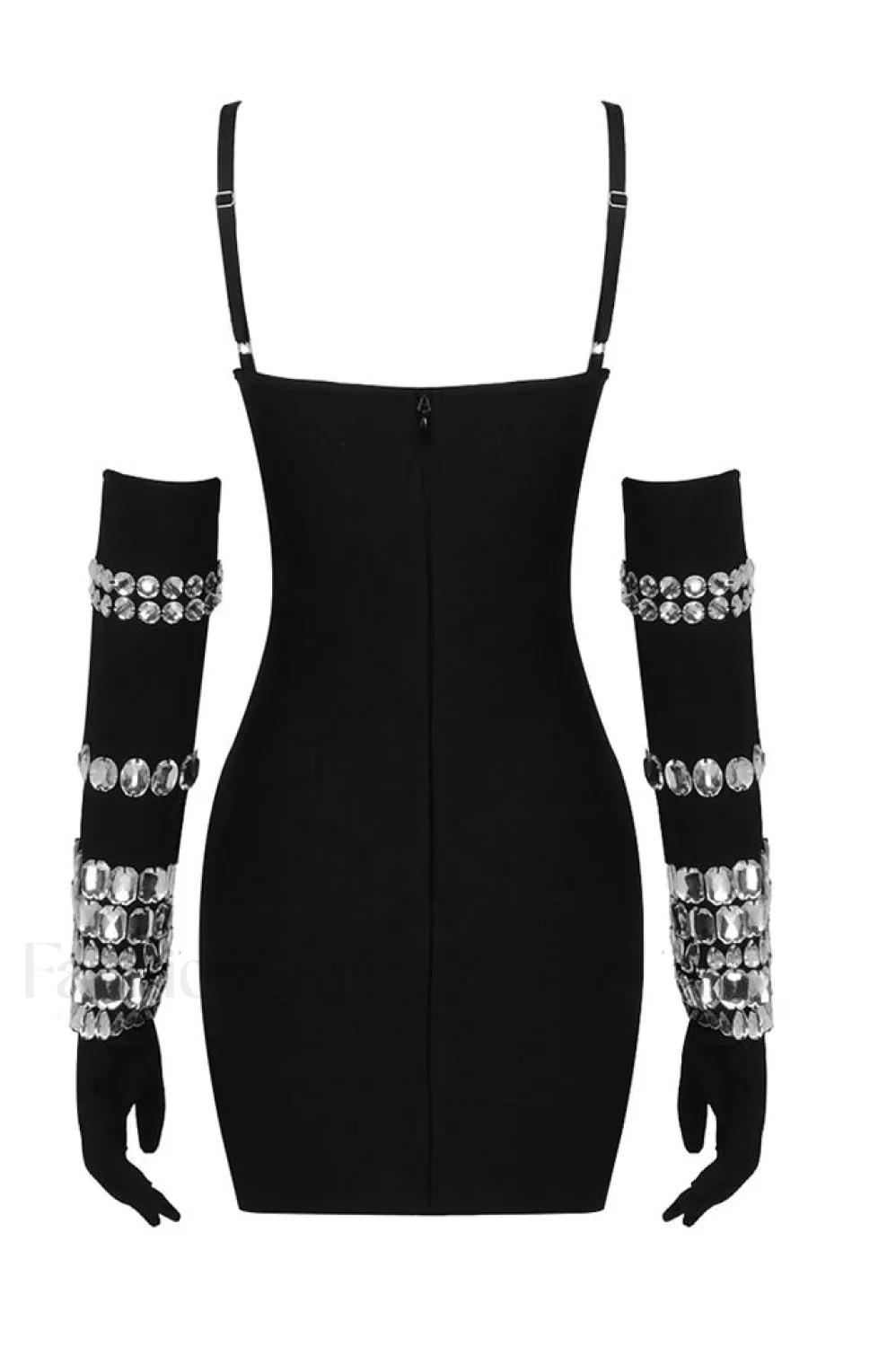 Brisbane Rhinestones Stylish Embellished Mini Dress - Image 20