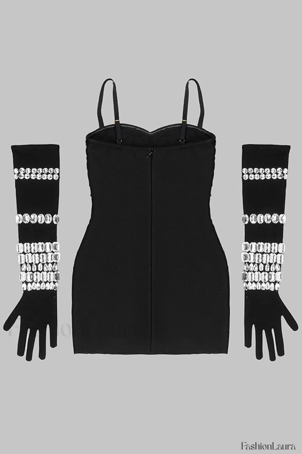 Brisbane Rhinestones Stylish Embellished Mini Dress - Image 60