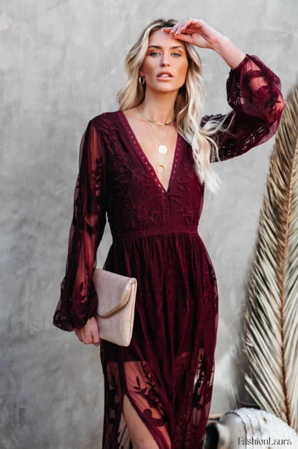 Boho Lace Stylish Maxi Dress - Image 47