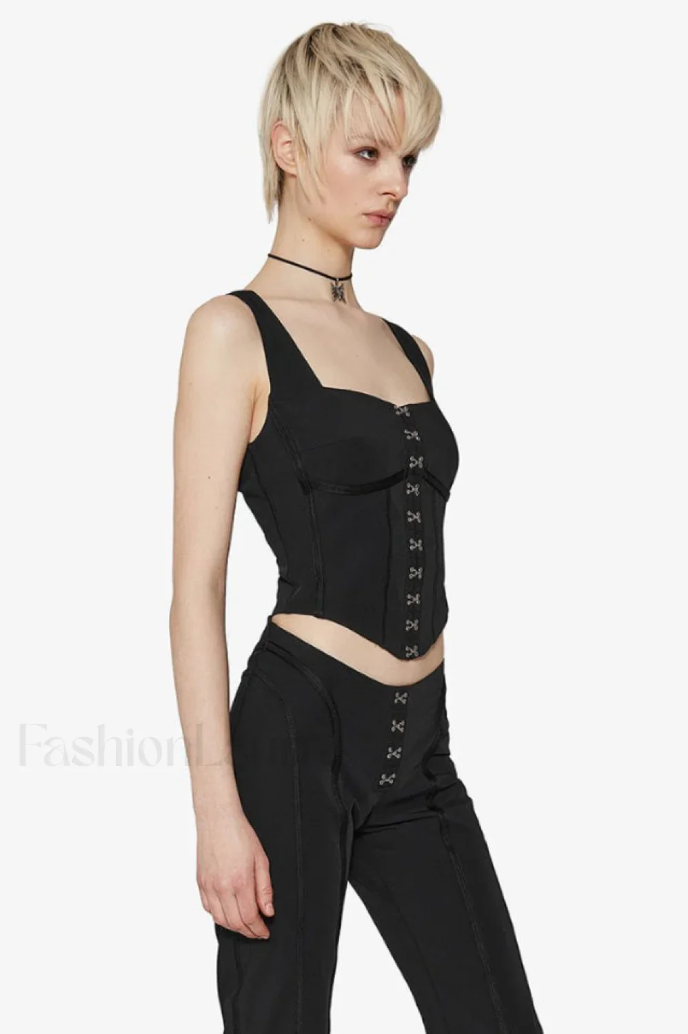 Black Lara Stylish Corset Top - Image 2