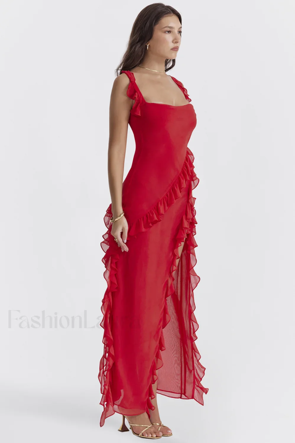 Ariel Cherry Stylish Pleated Maxi Dress - Image 35