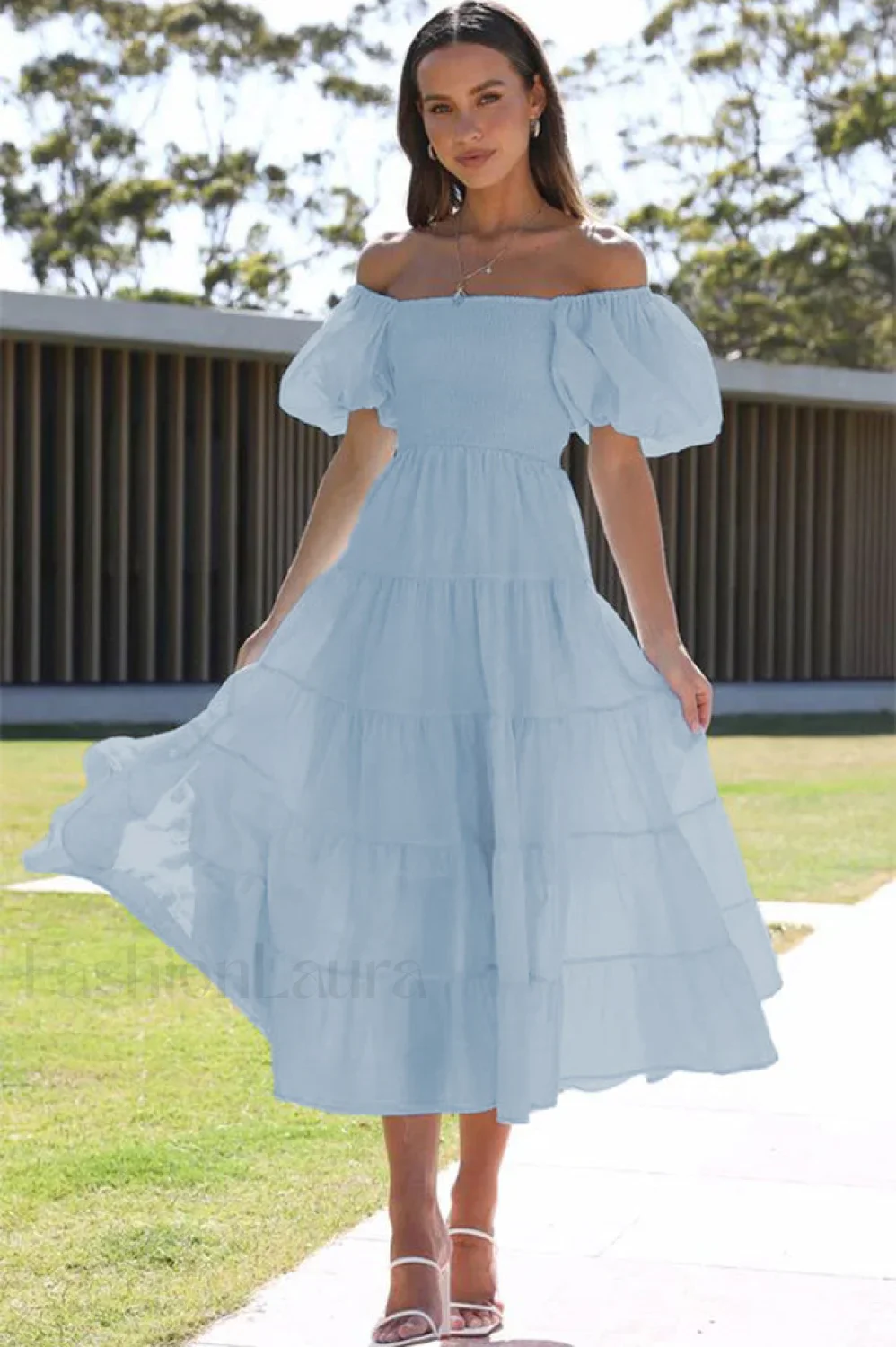 Anne Elegant Tiered Dress - Image 10