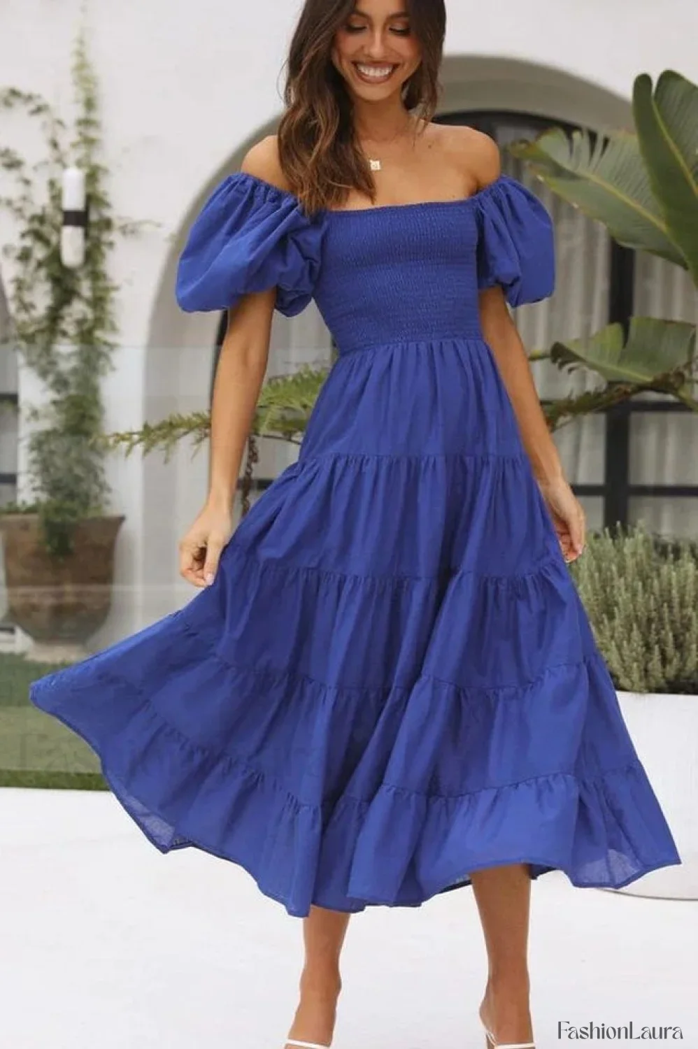 Anne Elegant Tiered Dress - Image 45