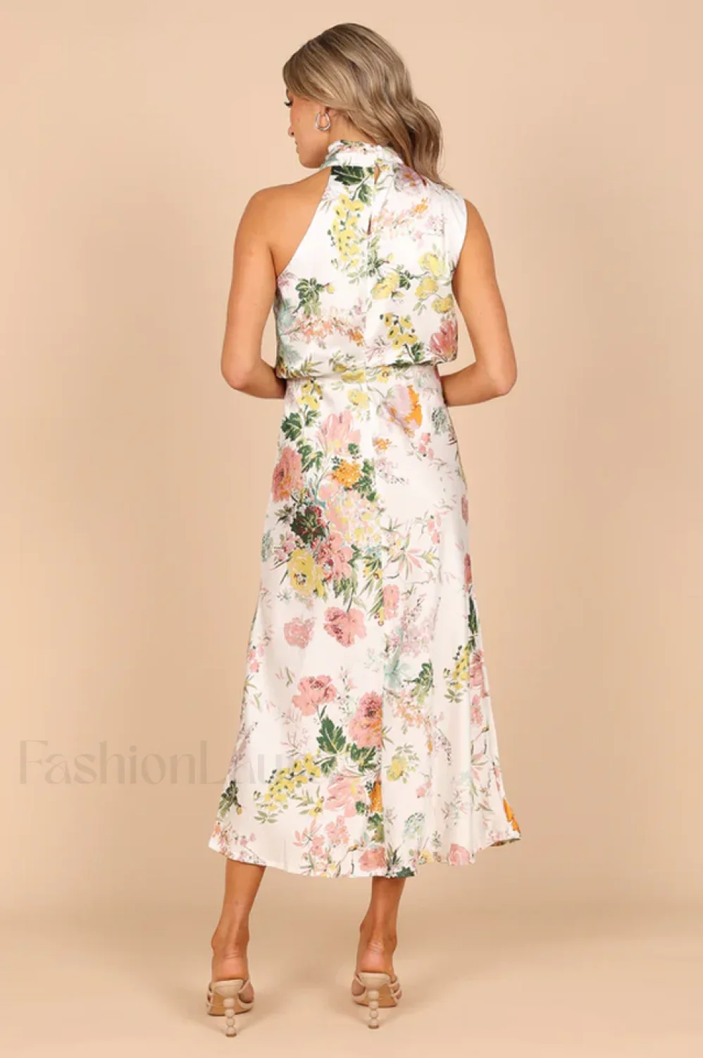 Anabelle Halter Stylish Neck Midi Dress - Image 5