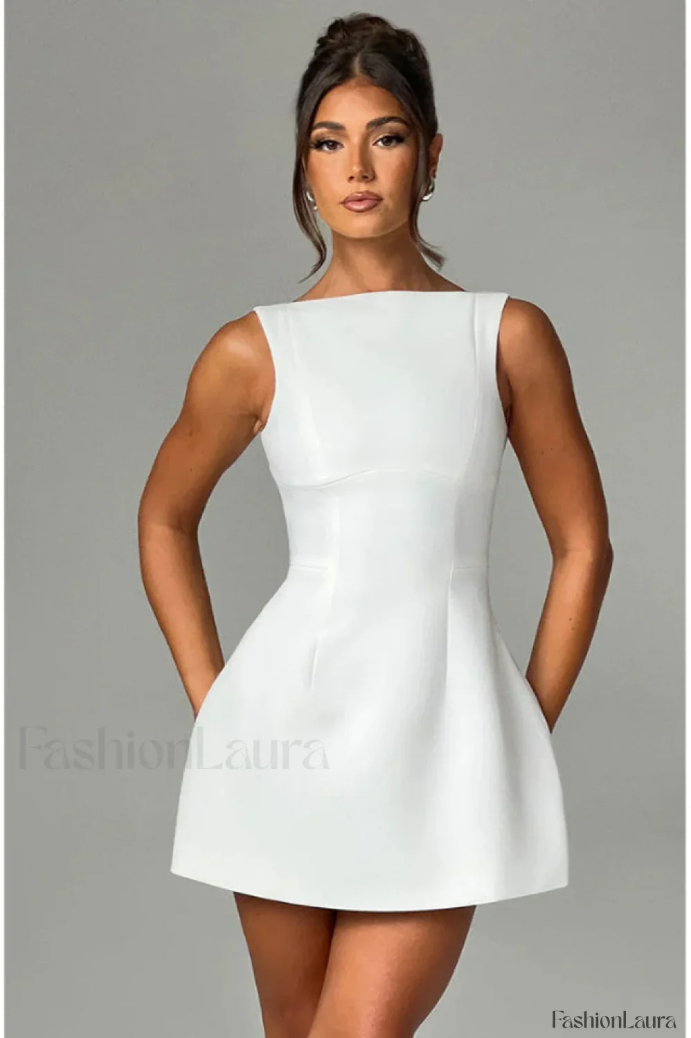 Alicia Elegant Mini Dress - Image 12