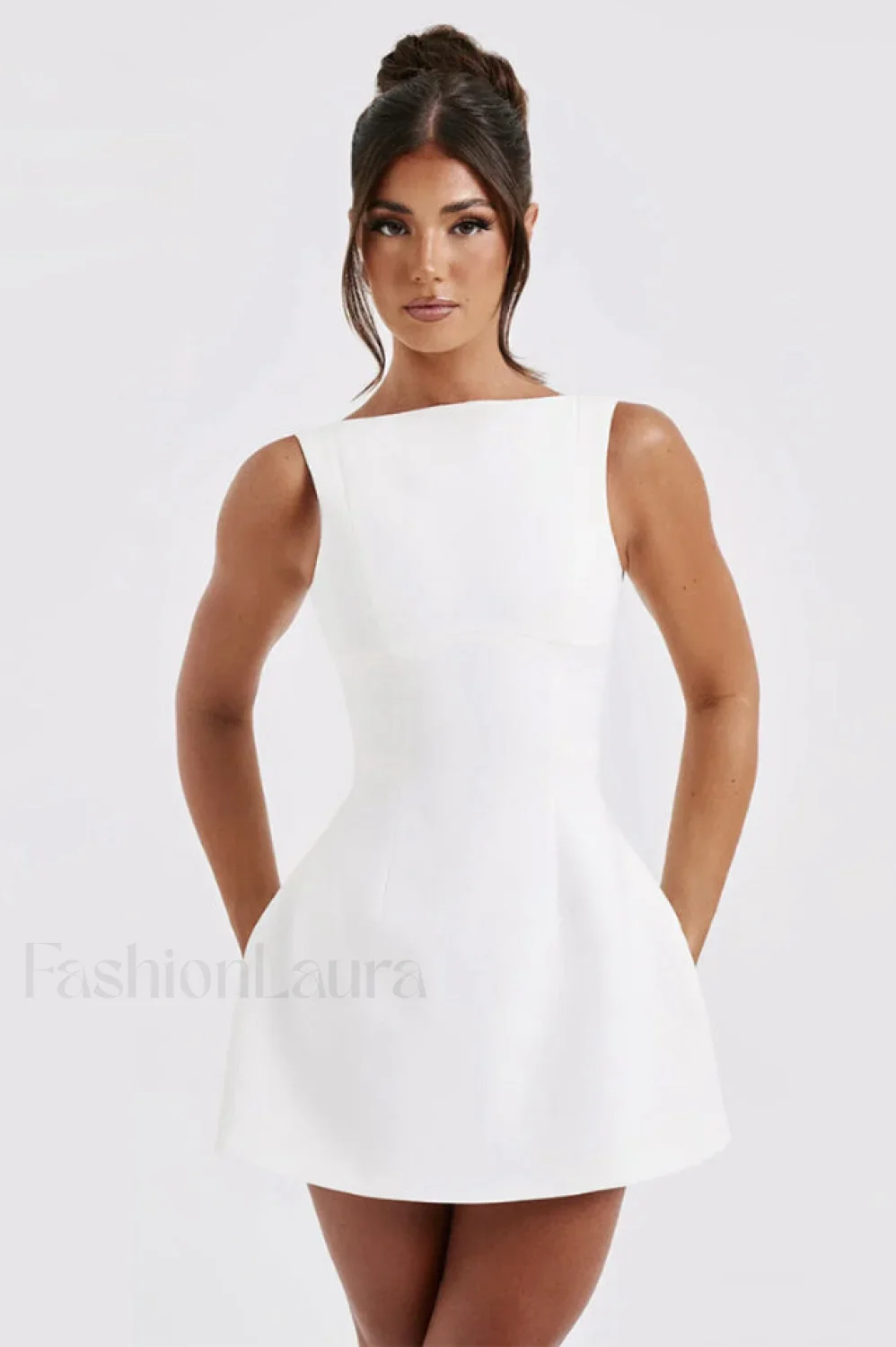 Alicia Elegant Mini Dress - Image 3
