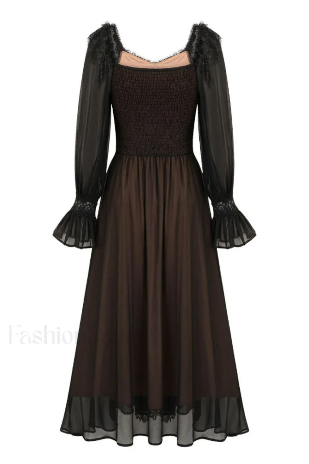 Aliana Floral Hollow Charming Long Sleeve Dress - Image 12