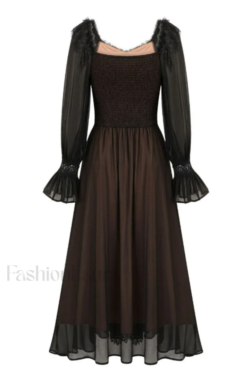 Aliana Floral Hollow Charming Long Sleeve Dress - Image 7