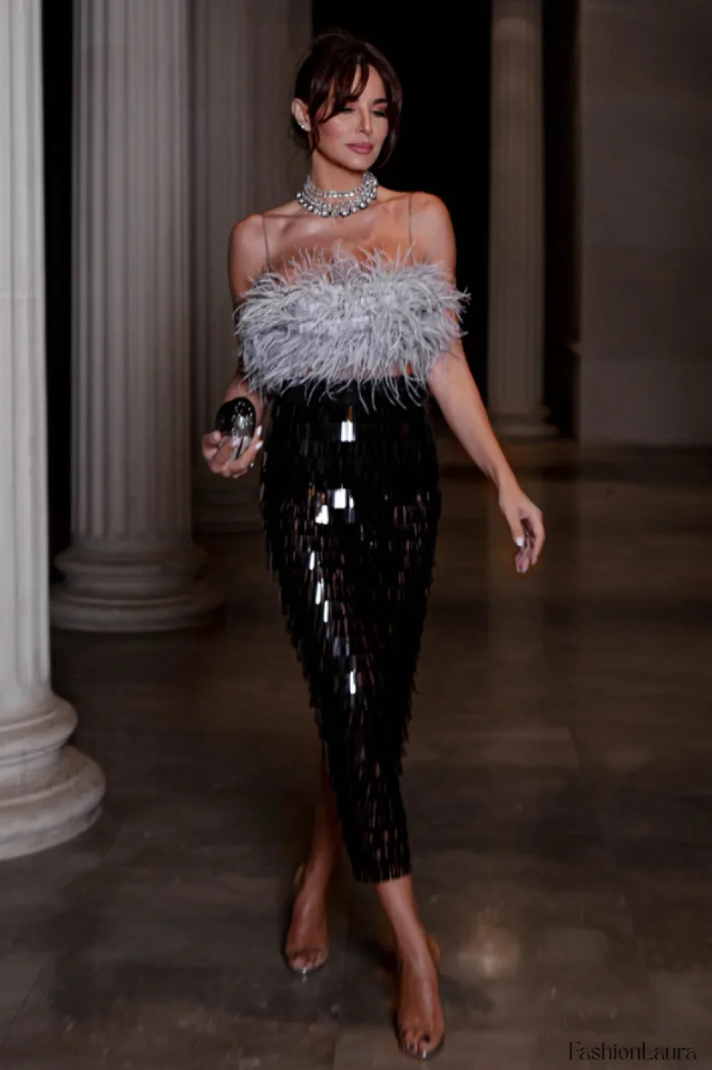 Aleyna Feather Top Charming + Sequin Skirt Set - Image 24