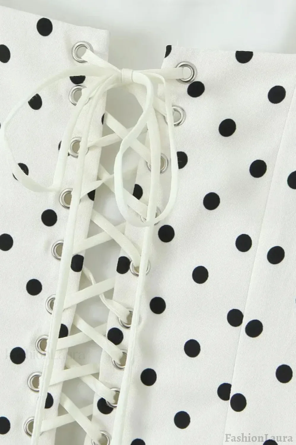 Polka Dot Square Neck Cami Mini Dress - Image 3