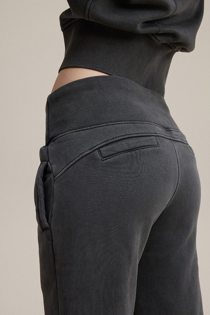 Fleece Lined Bodycon Flared Knit Pants - Image 4