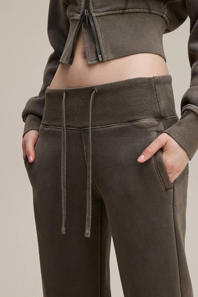 Fleece Lined Bodycon Flared Knit Pants - Image 9