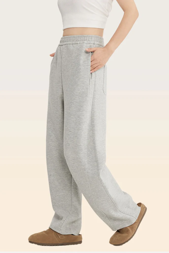 Fleece Lined Comfort Curved Knit Pants - Image 2