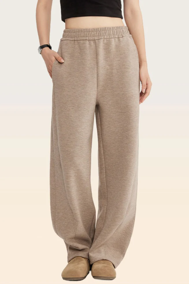 Fleece Lined Comfort Curved Knit Pants - Image 3