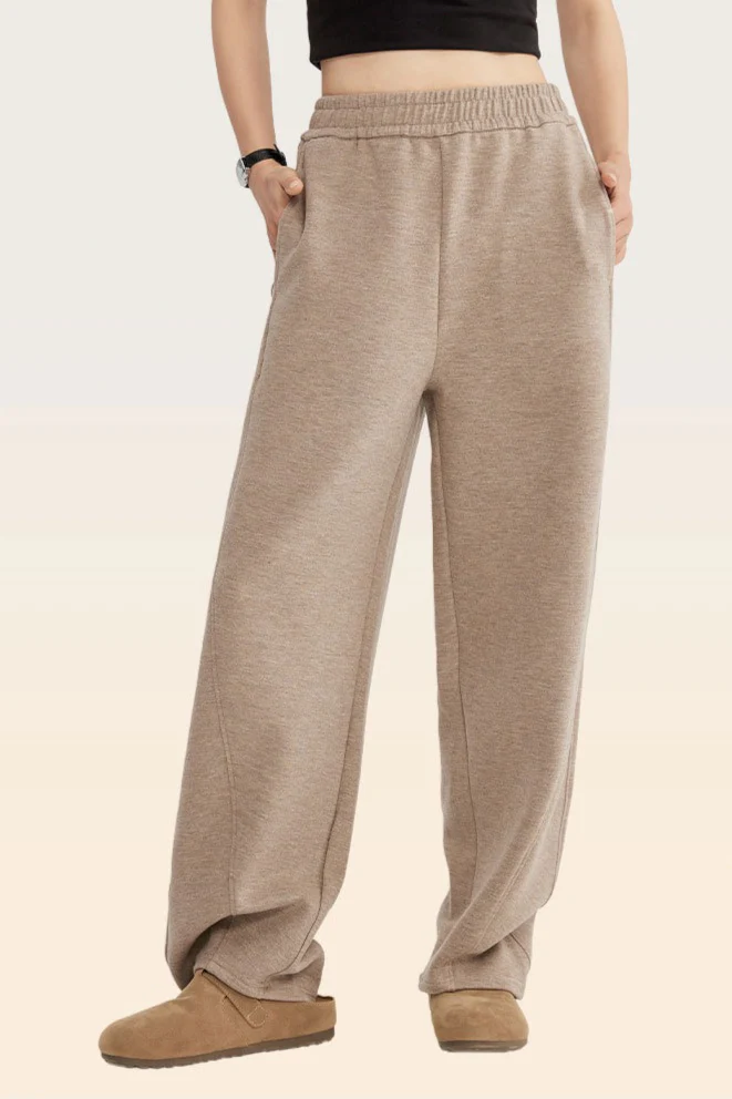 Fleece Lined Comfort Curved Knit Pants - Image 4