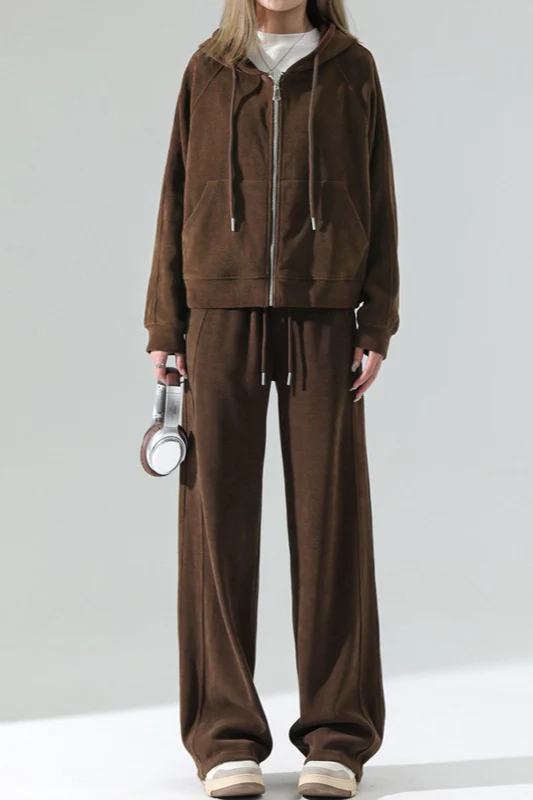 Fleece Lined Relaxed Knit Pants - Image 11