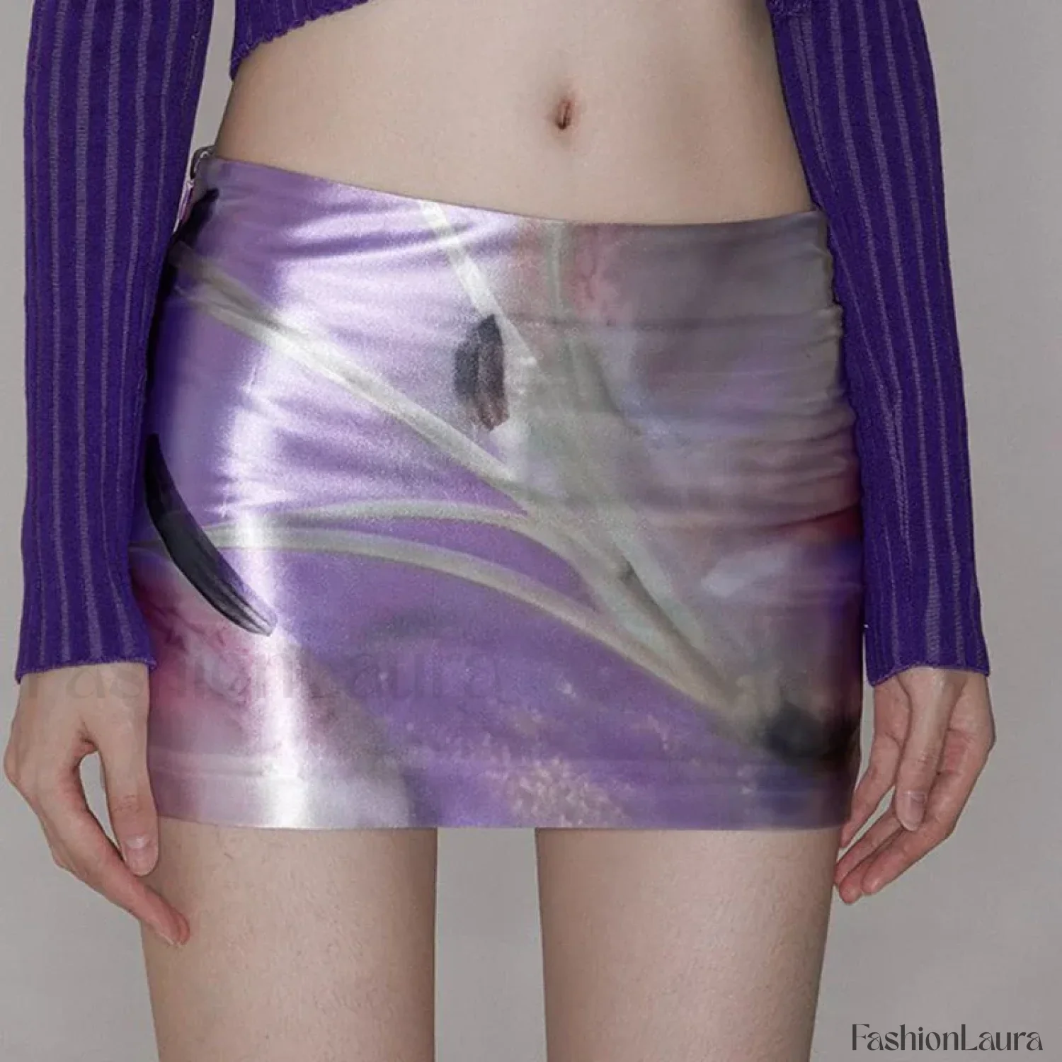 Floral Acetate Fanny Pack Skirt - Image 7