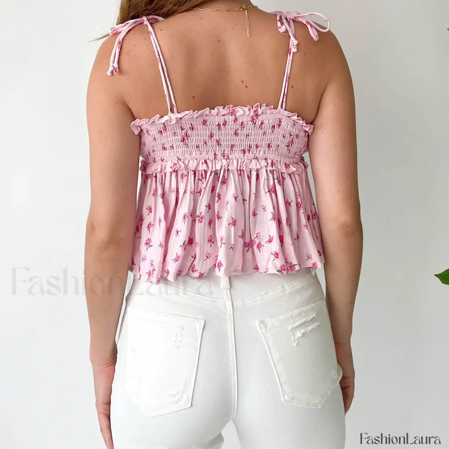 Floral E-Girl Ruffled Crop Top - Image 13