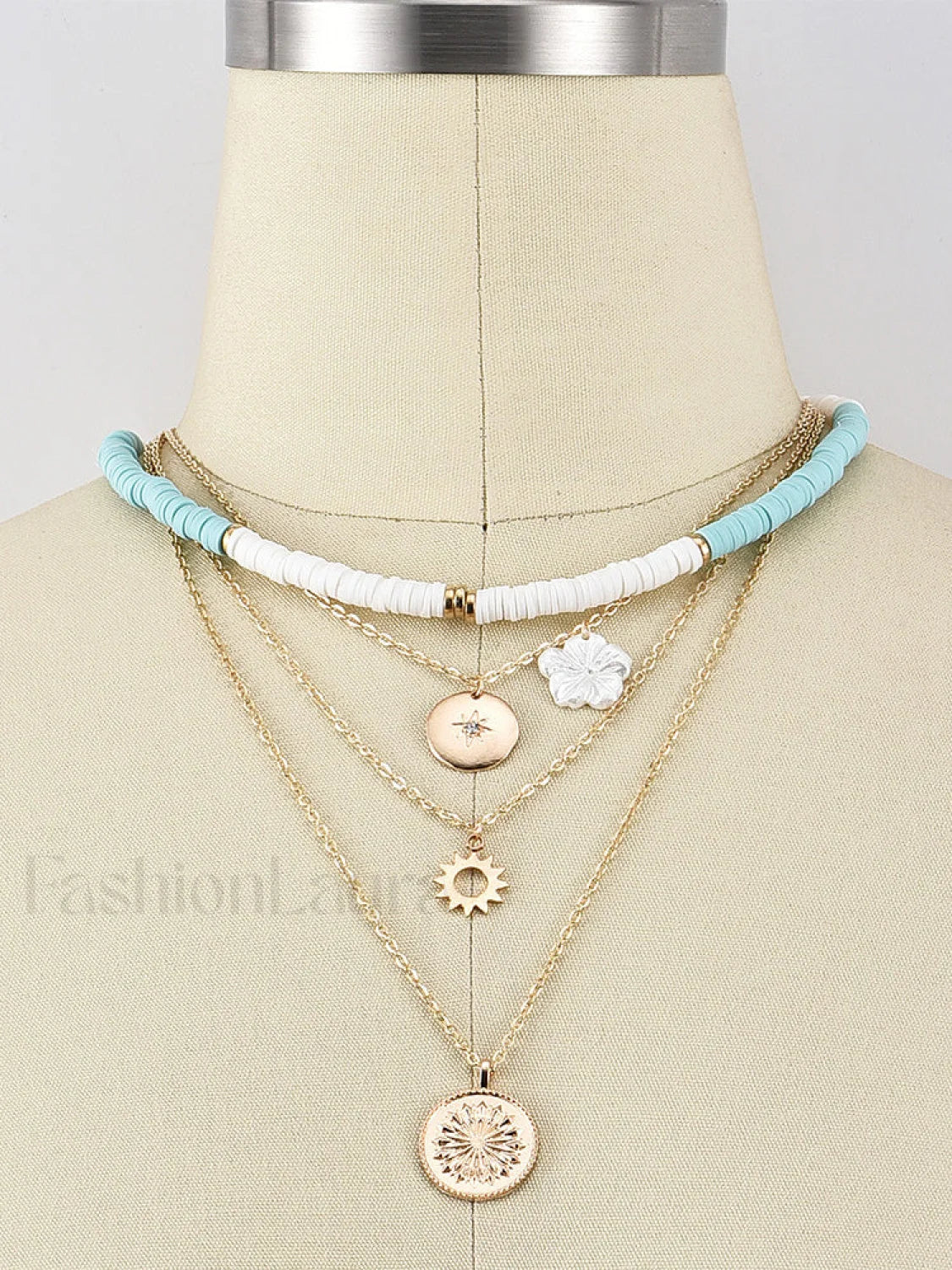 Flower Layer Necklace - Image 3