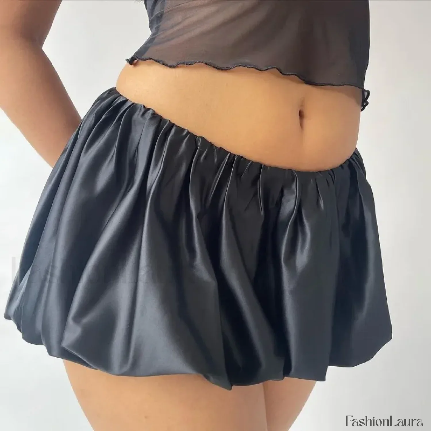 Folded Patchwork Balloon Skirt - Image 10