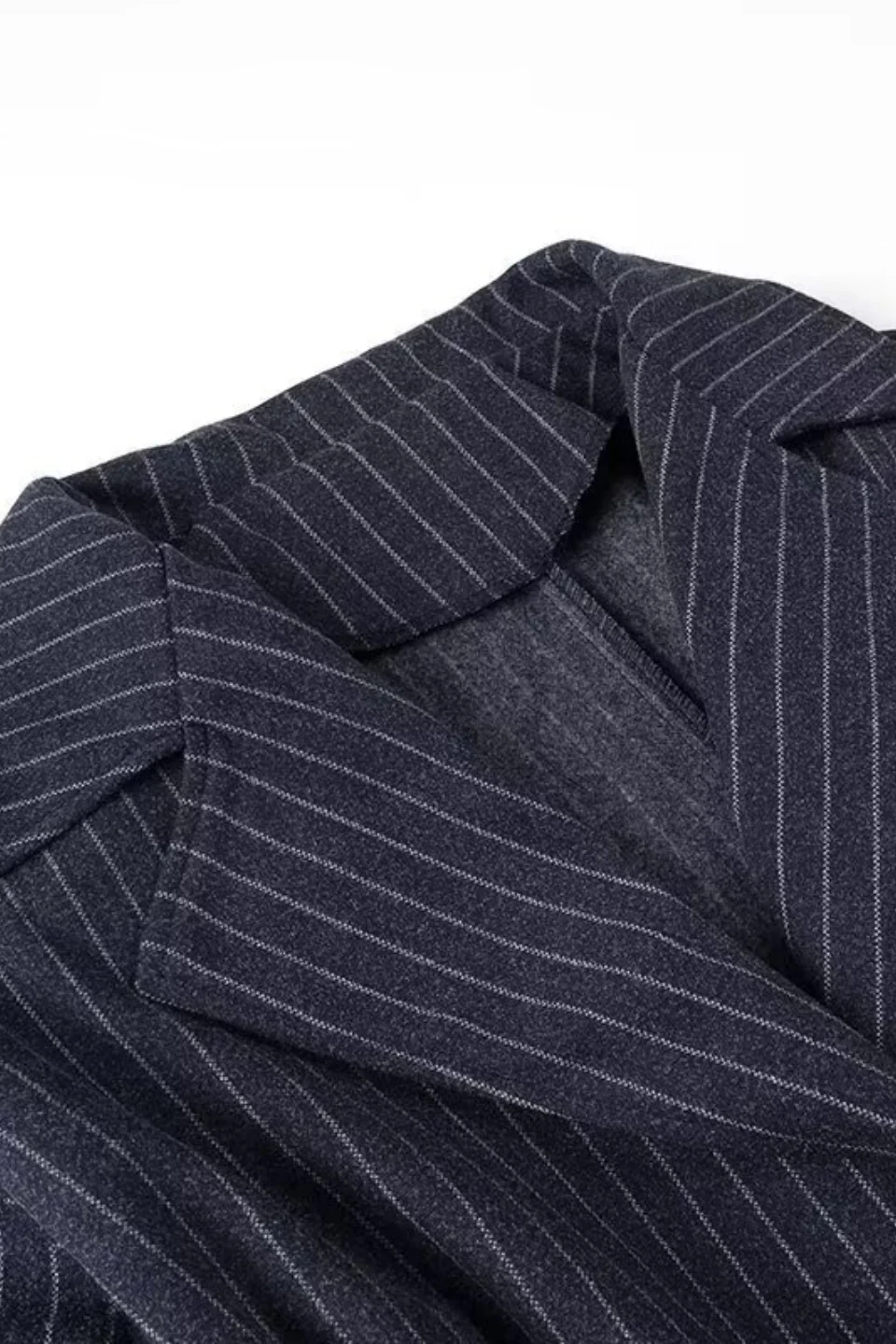 French English Style Scarf Belted Overcoat - Image 3