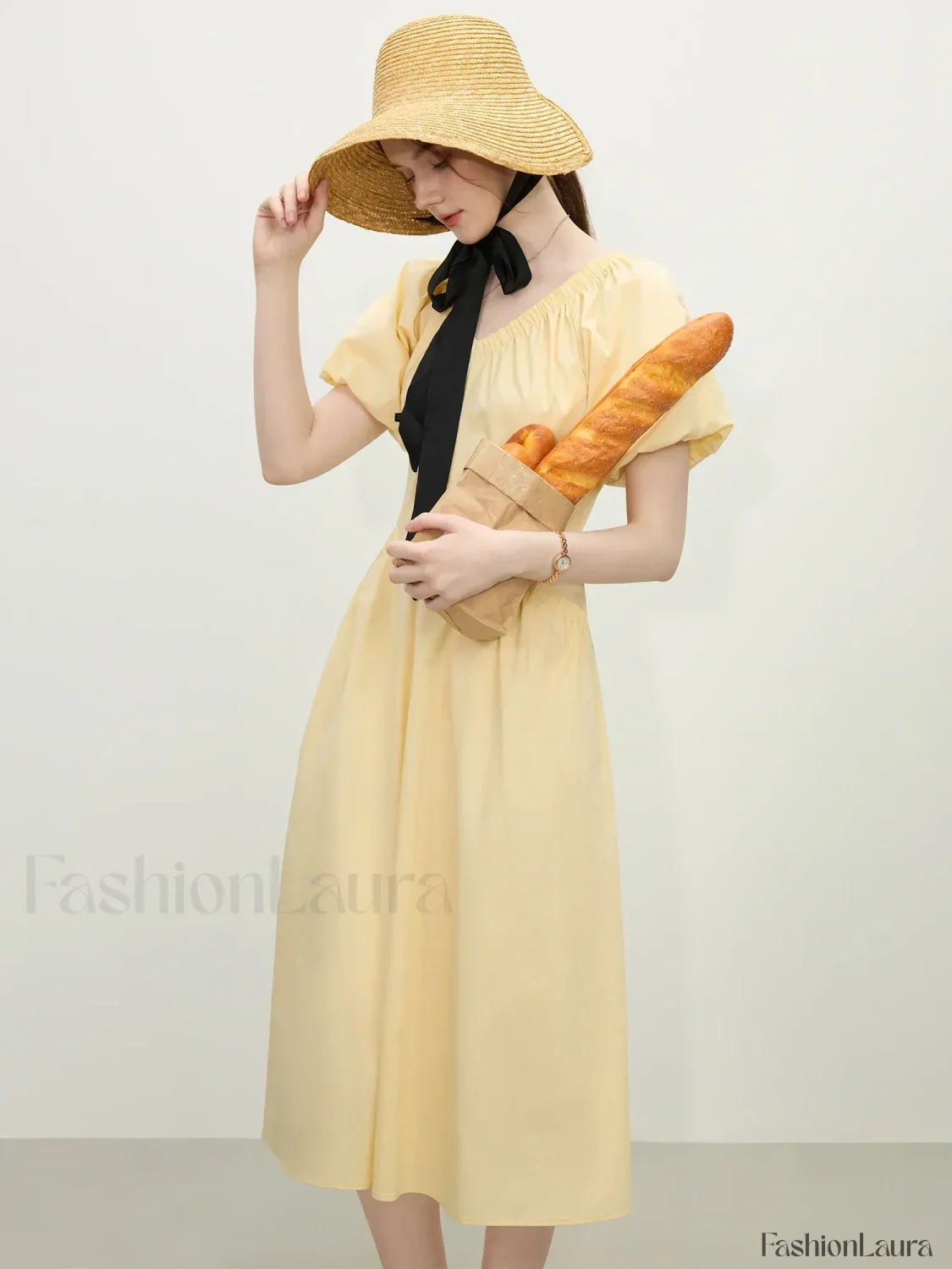 French Waist-Slim Midi Dress - Image 11