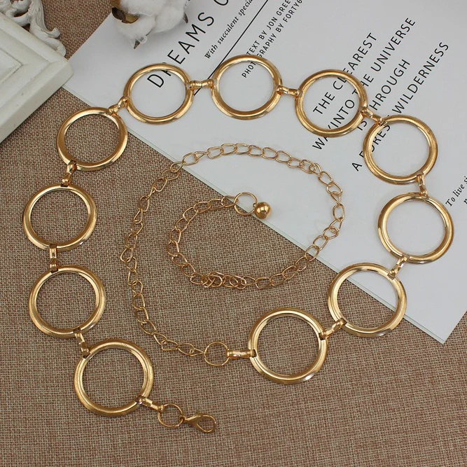 Geometric Large Ring Metal Waist Chain - Image 2
