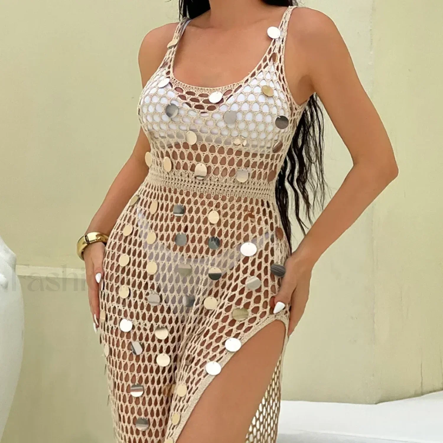 Glitter Hollow Out Cover Up - Image 2