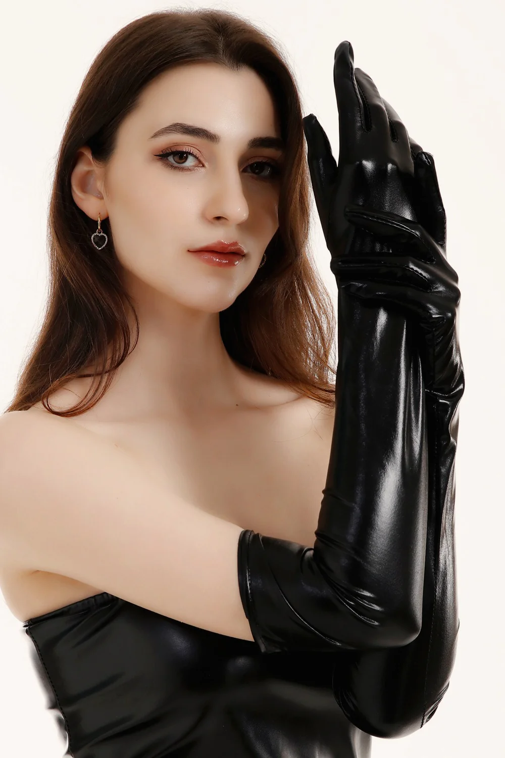 Gold Foil Tight Fit Stage Performance Gloves - Image 2