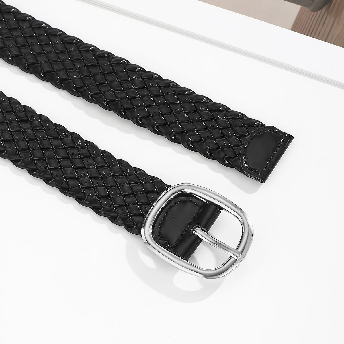 Handmade Woven Patent Leather Belt - Image 6