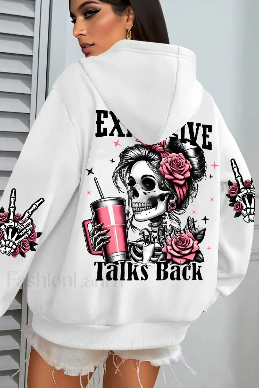Harajuku Loose Fit Fleece Hoodie - Image 5