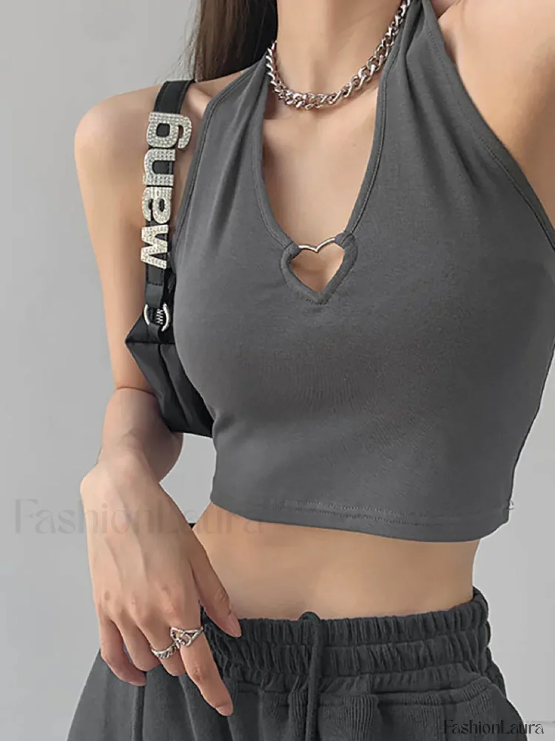 Heliar V-neck Cropped Knitted Tank Top - Image 22