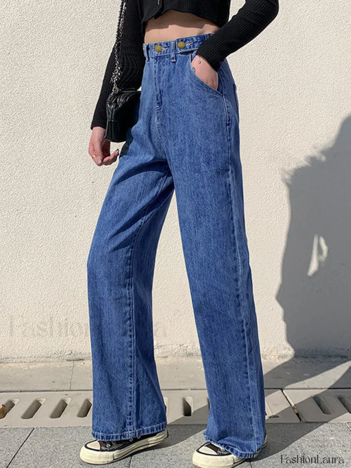 High Waist Baggy Boyfriend Jeans - Image 35