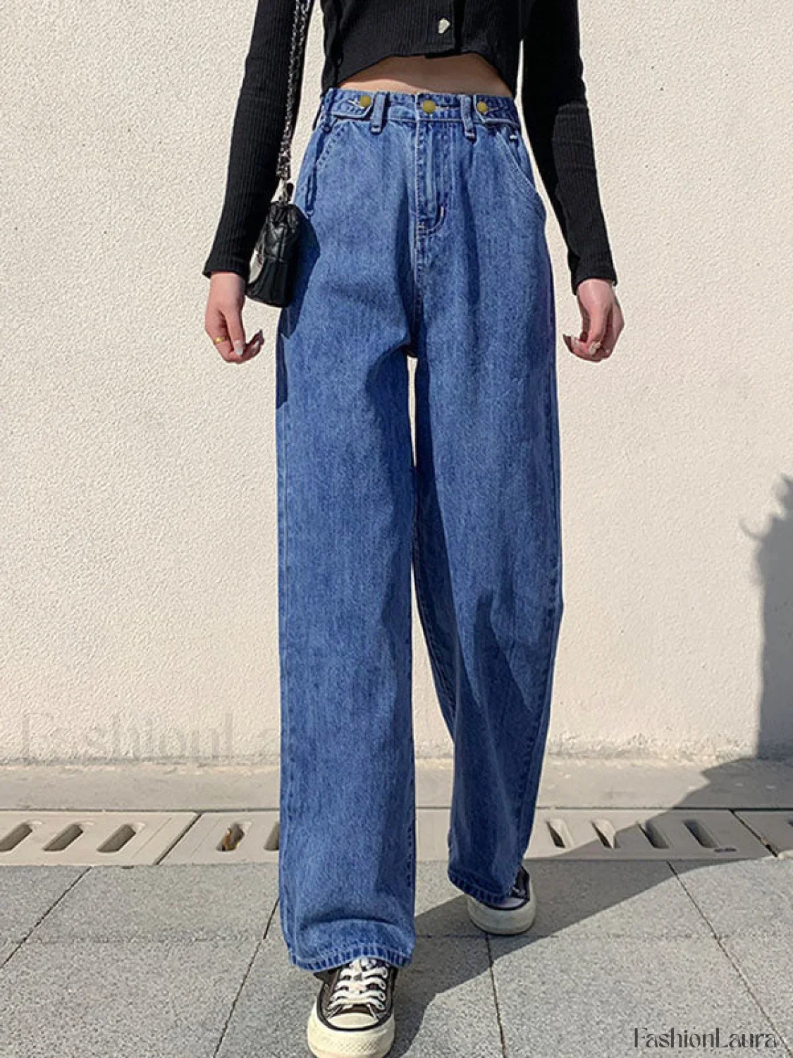 High Waist Baggy Boyfriend Jeans - Image 36