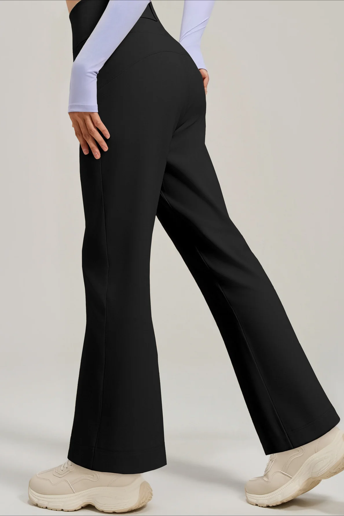 High Waist Bootcut Yoga Leggings - Image 6