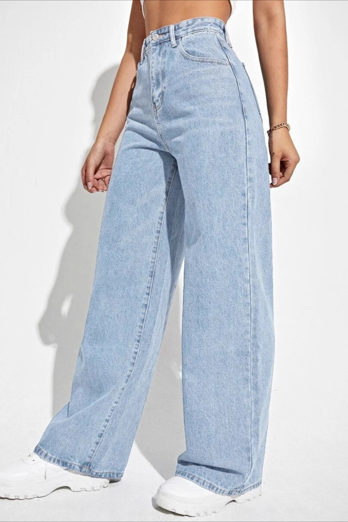 High Waist Chic Straight Relaxed Jeans - Image 11