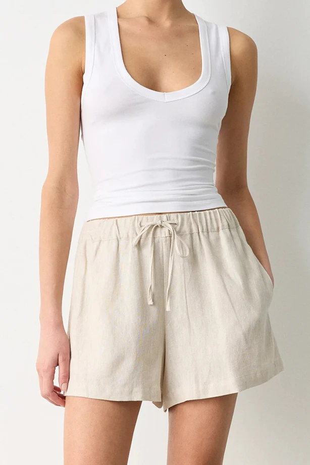 High Waist Drawstring Relaxed Fit Casual Shorts - Image 10