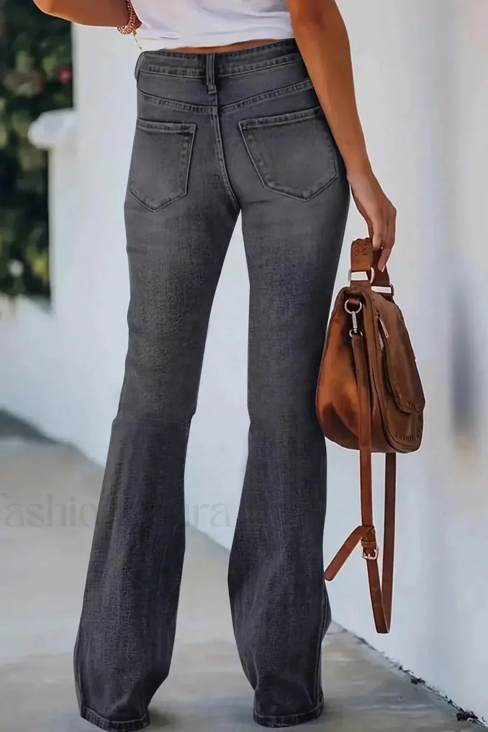 High Waist Flared Denim Jeans - Image 10