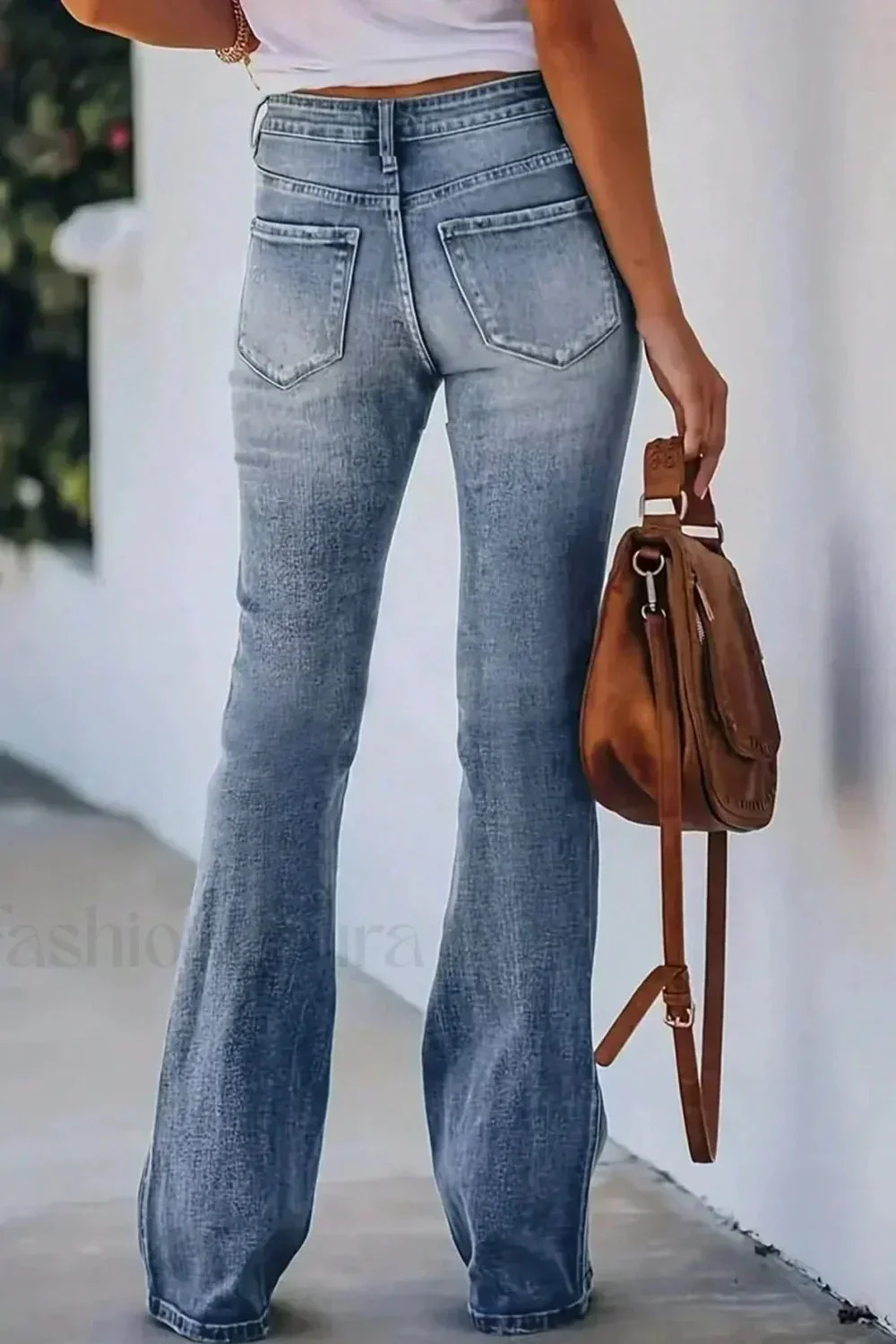 High Waist Flared Denim Jeans - Image 2