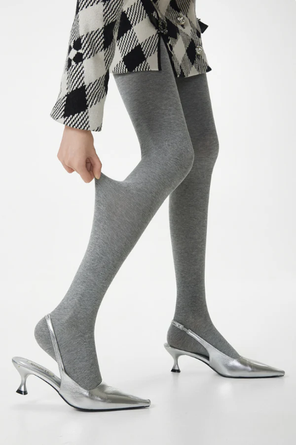 High Waist Knit Moisture Wicking Compression Tights - Image 9